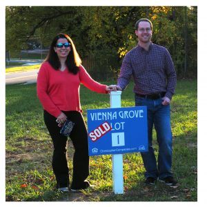 Two happy Vienna Grove home buyers